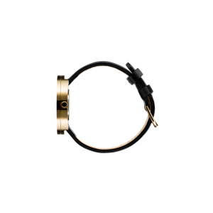 Hodinky PICTO BLACK/POLISHED GOLD LEATHER