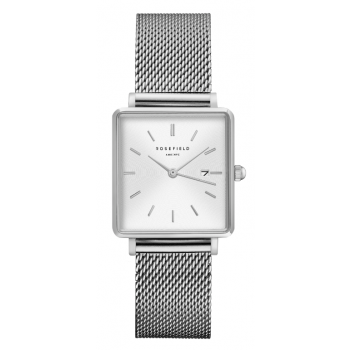 ROSEFIELD THE BOXY WHITE SUNRAY MESH SILVER / 33MM  QWSS-Q02