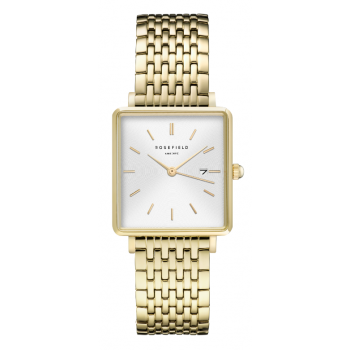 ROSEFIELD THE BOXY WHITE SUNRAY STEEL GOLD / 33 MM QWSG-Q09