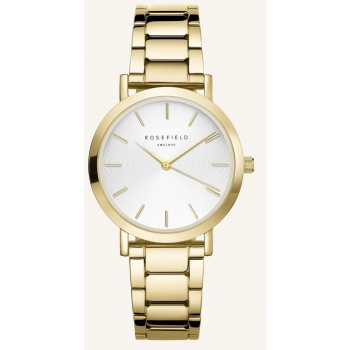 ROSEFIELD THE TRIBECA WHITE SUNRAY STEEL GOLD 33MM TWSG-T61