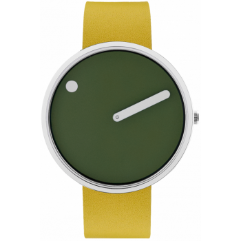 PICTO 40 MM FRESH OLIVE/CIRCULAR BRUSHED STEEL 43396-6120S