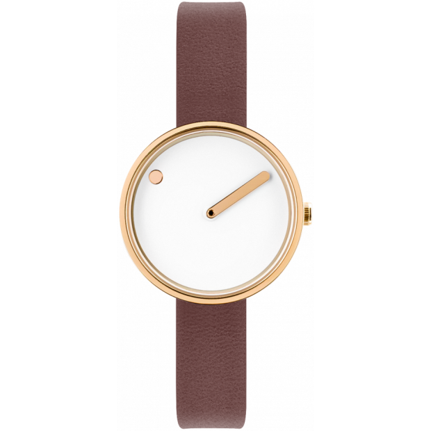 Hodinky PICTO 30 MM WHITE/POLISHED ROSE GOLD 43381-6412R