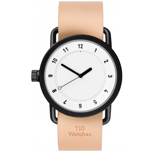 Hodinky TID Watches No.1 White/ Natural Wristband