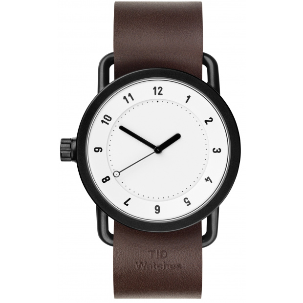 Hodinky TID Watches No.1 White/ Walnut Wristband