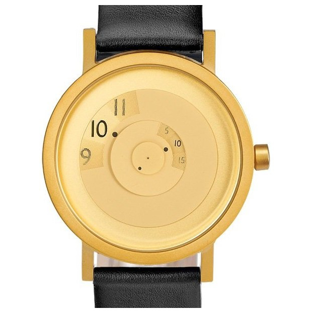 Hodinky PROJECT WATCHES Reveal BRASS / Black / Leather