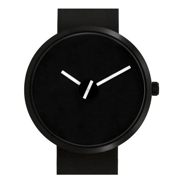 Hodinky PROJECT WATCHES Black Sometimes Watch with Black Band
