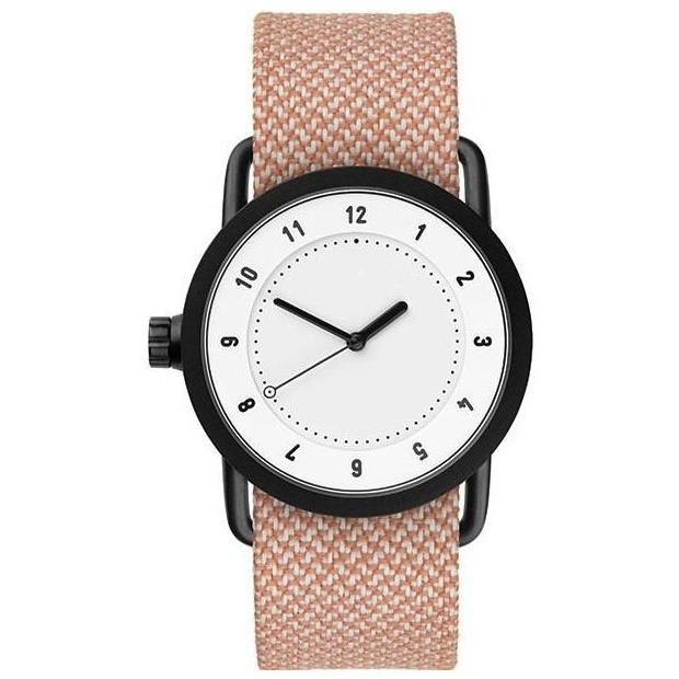 Hodinky TID Watches No.1 36 White / Salmon Twain Wristband