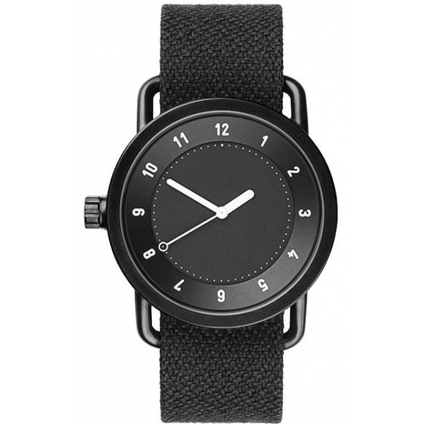 Hodinky TID Watches No.1 Black / Coal Twain Wristband 