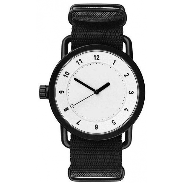 Hodinky TID Watches No.1 White / Black Nylon Wristband
