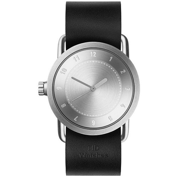 Hodinky TID Watches No.1 36 Steel / Black Leather Wristband