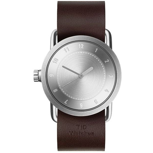 Hodinky TID Watches No.1 36 Steel / Walnut Leather Wristband