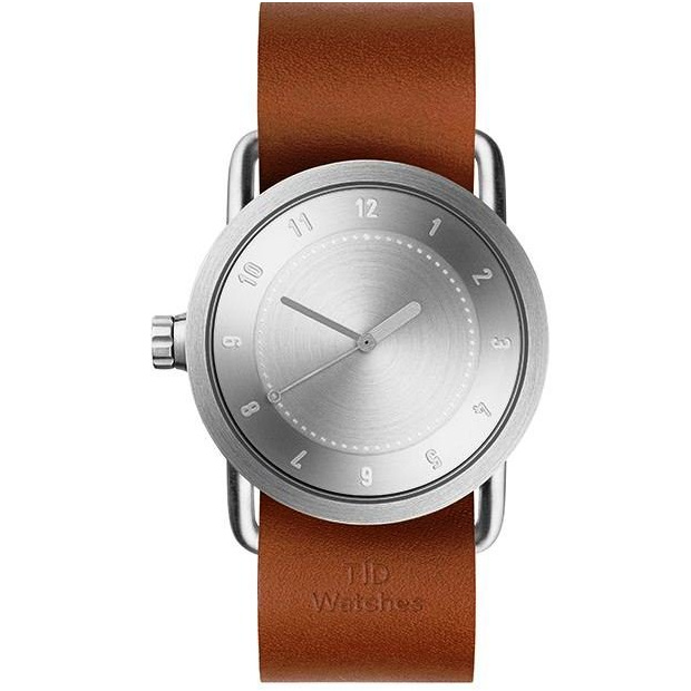 Hodinky TID Watches No.1 36 Steel / Tan Leather Wristband