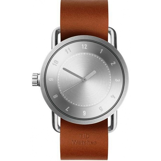 Hodinky TID Watches No.1 Steel / Tan Leather Wristband
