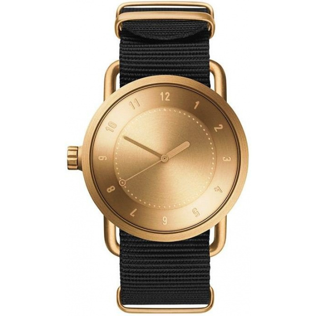 Hodinky TID Watches No.1 Gold / Black Nylon Wristband
