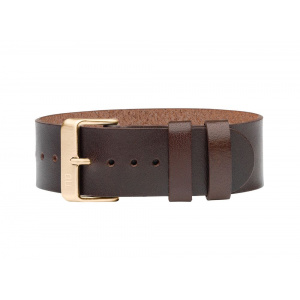 Hodinky TID Watches No.1 Gold / Walnut Leather Wristband