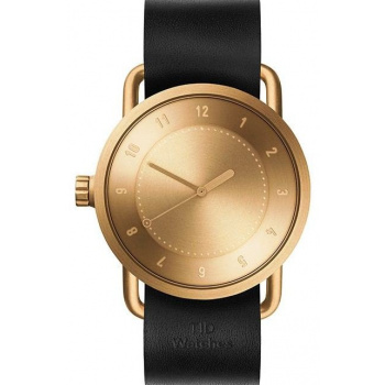 TID Watches No.1 Gold / Black Leather Wristband