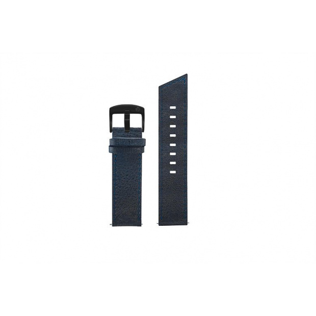 Hodinky WHY WATCHES Leather Strap - Navy Blue/Black