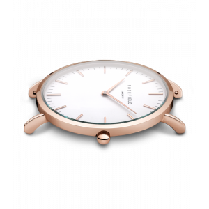 Hodinky ROSEFIELD THE BOWERY WHITE BROWN ROSE GOLD / 38 MM BWBRR-B3