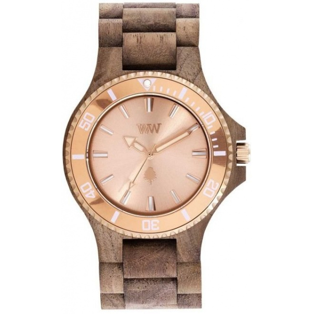 Hodinky WEWOOD DATE MB NUT ROUGH ROSE GOLD