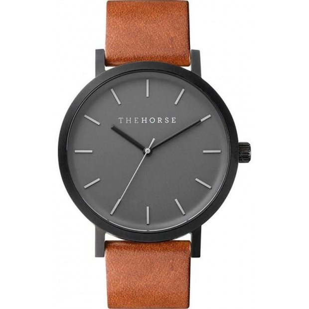 Hodinky THE HORSE MATTE BLACK / TAN LEATHER