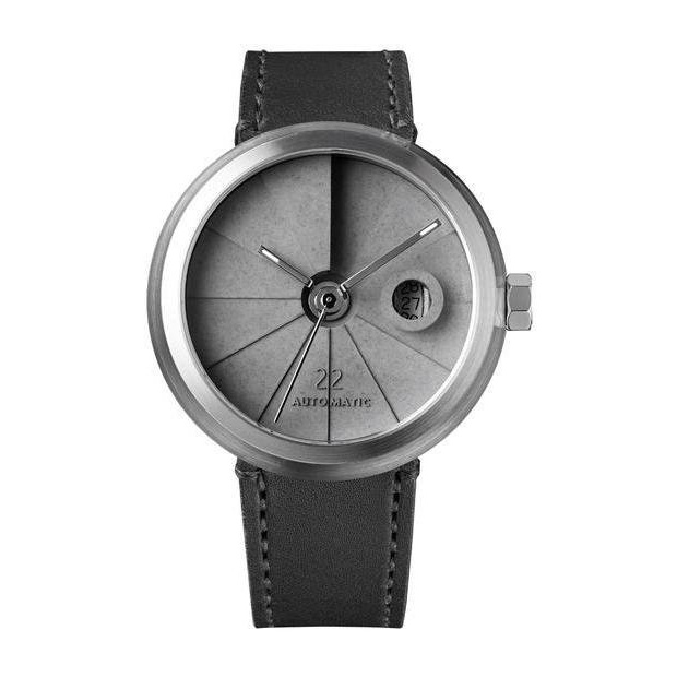 Hodinky 22 DESIGN STUDIO 4D Concrete Watch Automatic - Minimal Edition Stainless Steel Look