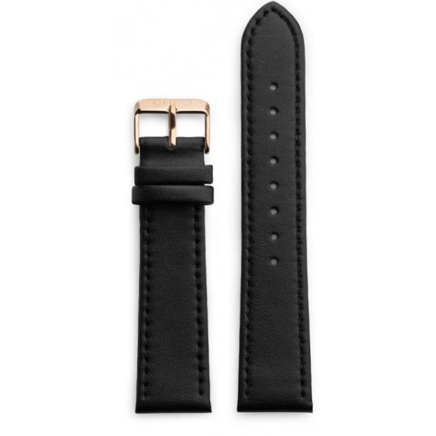 Hodinky CHPO 14230II-S Black Vegan Leather Strap - 20 mm