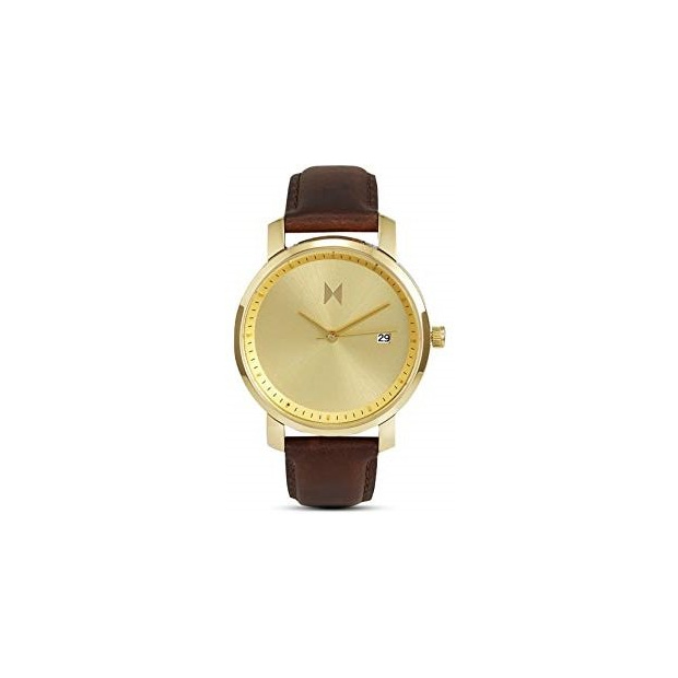 Hodinky MVMT SIGNATURE SERIES - 38 MM GOLD/BROWN LEATHER