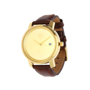 Hodinky MVMT SIGNATURE SERIES - 38 MM GOLD/BROWN LEATHER