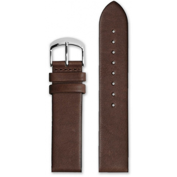  HYPERGRAND CLASSIC BROWN LEATHER STRAP 20 MM SILVER