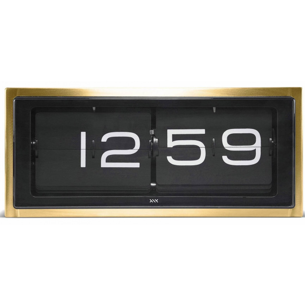 Hodiny LEFF wall/desk clock brick copper 24h brass/black