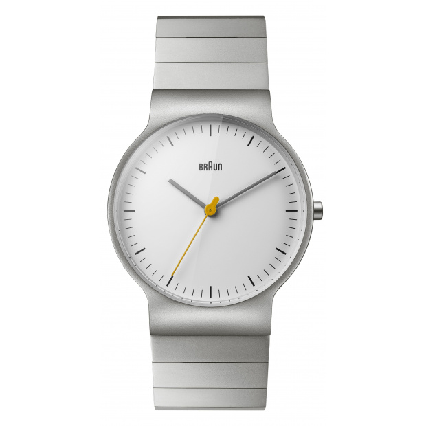 Hodinky BRAUN GENTS BN0211 CLASSIC SLIM WATCH WITH STAINLESS STEEL BRACELET/WHITE/SILVER