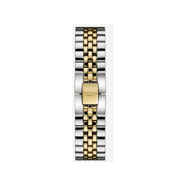  ROSEFIELD THE BOXY STRAP STEEL SILVER GOLD DUO / 33 MM 