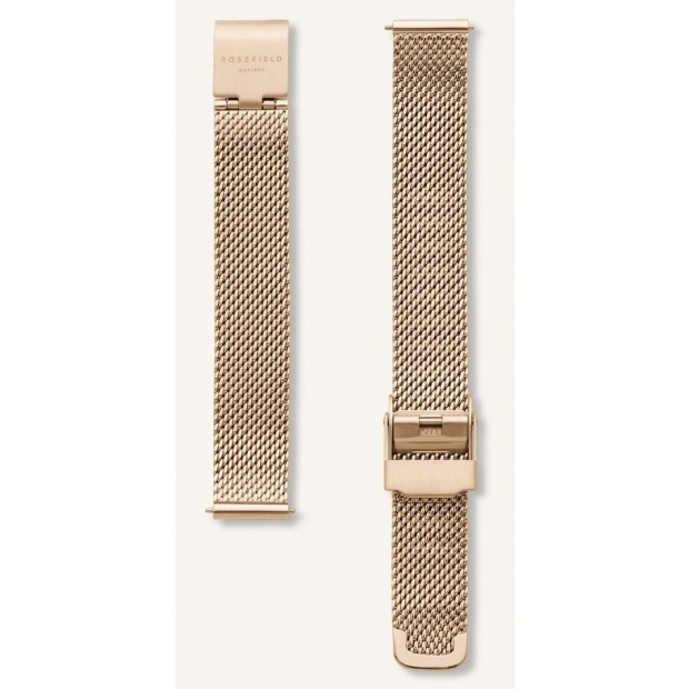  ROSEFIELD THE BOXY MESH GOLD STRAP 22MM