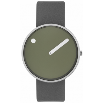 PICTO 40 MM FRESH OLIVE/CIRCULAR BRUSHED STEEL 43396-6220S