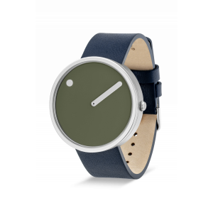 Hodinky PICTO 40 MM FRESH OLIVE/CIRCULAR BRUSHED STEEL 43396-6720S