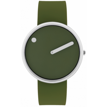 PICTO 40 MM FRESH OLIVE/CIRCULAR BRUSHED STEEL 43396-7764S