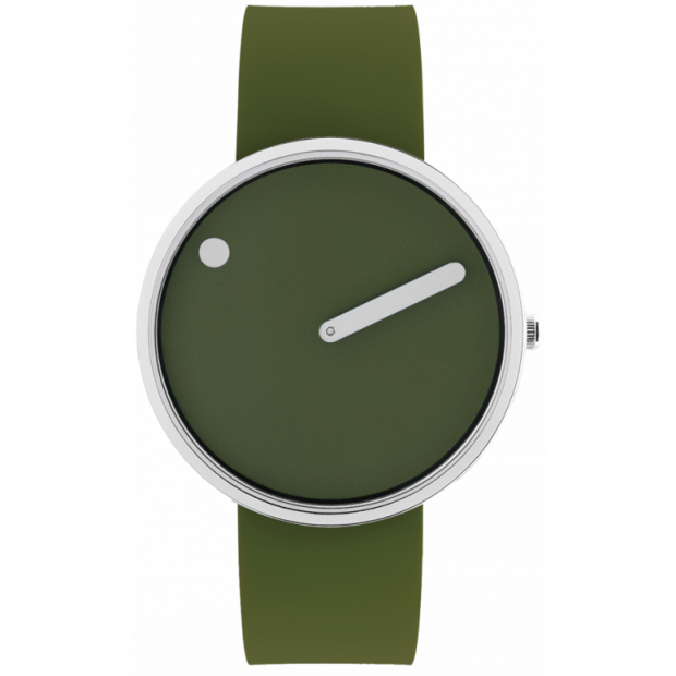 Hodinky PICTO 40 MM FRESH OLIVE/CIRCULAR BRUSHED STEEL 43396-7764S