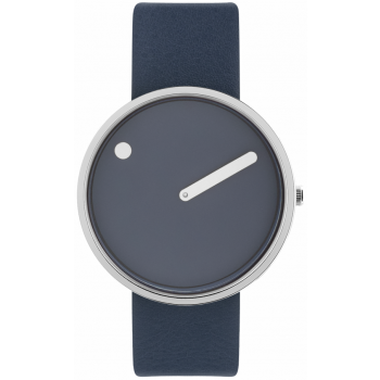 PICTO 40 MM NAVY BLUE/POLISHED STEEL 43393-6720S