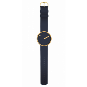 Hodinky PICTO 40 MM MIDNIGHT BLUE/POLISHED GOLD 43318-0520G