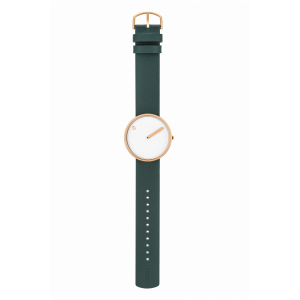 Hodinky PICTO 40 MM WHITE/POLISHED ROSE GOLD 43383-6620R