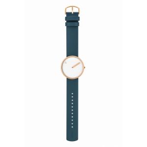 Hodinky PICTO 40 MM WHITE/POLISHED ROSE GOLD 43383-6520R