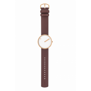 Hodinky PICTO 40 MM WHITE/POLISHED ROSE GOLD 43383-6420R