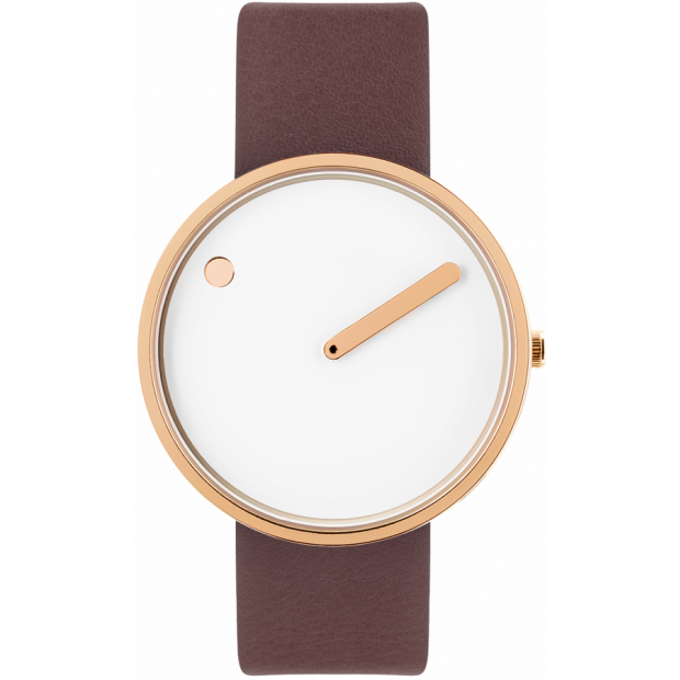 Hodinky PICTO 40 MM WHITE/POLISHED ROSE GOLD 43383-6420R