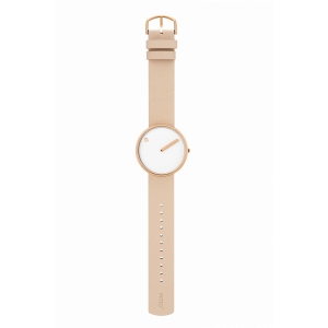 Hodinky PICTO 40 MM WHITE/POLISHED ROSE GOLD 43383-6320R