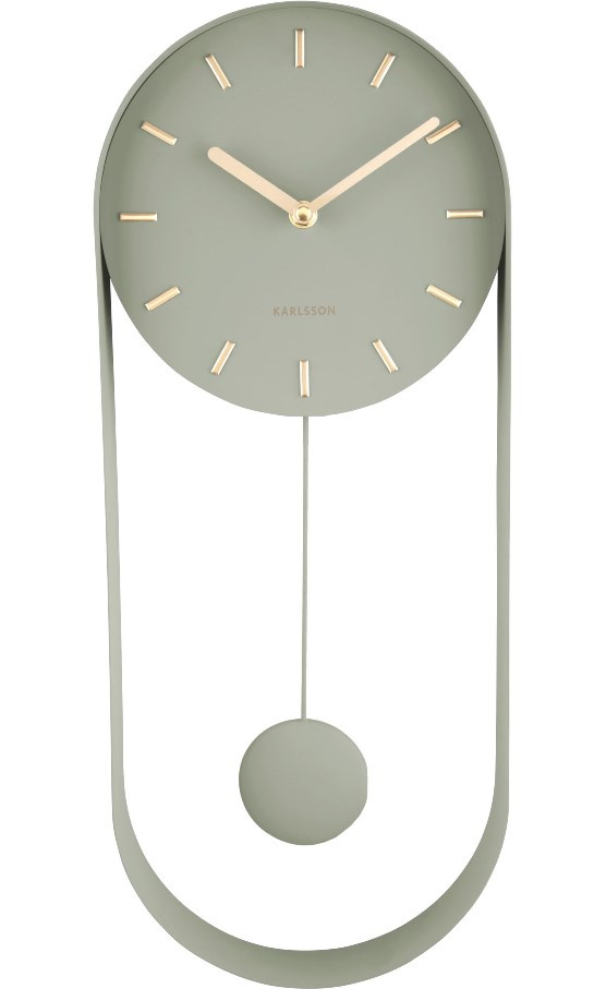 KARLSSON Designové kyvadlové nástěnné hodiny 5822DG Karlsson 50cm + dárek zdarma