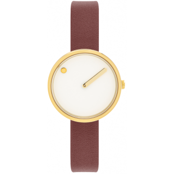 PICTO WHITE DIAL / BROWN ROSE LEATHER STRAP 43320-6412G