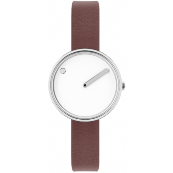 PICTO WHITE DIAL / BROWN ROSE LEATHER STRAP 43363-6412S
