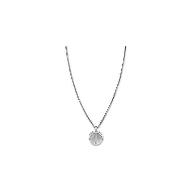  ROSEFIELD Necklace Twisting Sunray Coin pendant Silver JTNCS-J448