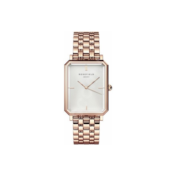 Hodinky ROSEFIELD The Octagon White Sunray Steel Rose Gold OCWSRG-O42