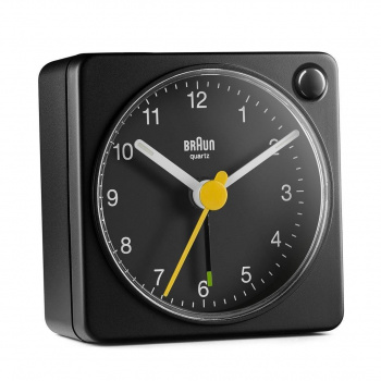 BRAUN BC02X Braun Classic Analogue Travel Alarm Clock - Black